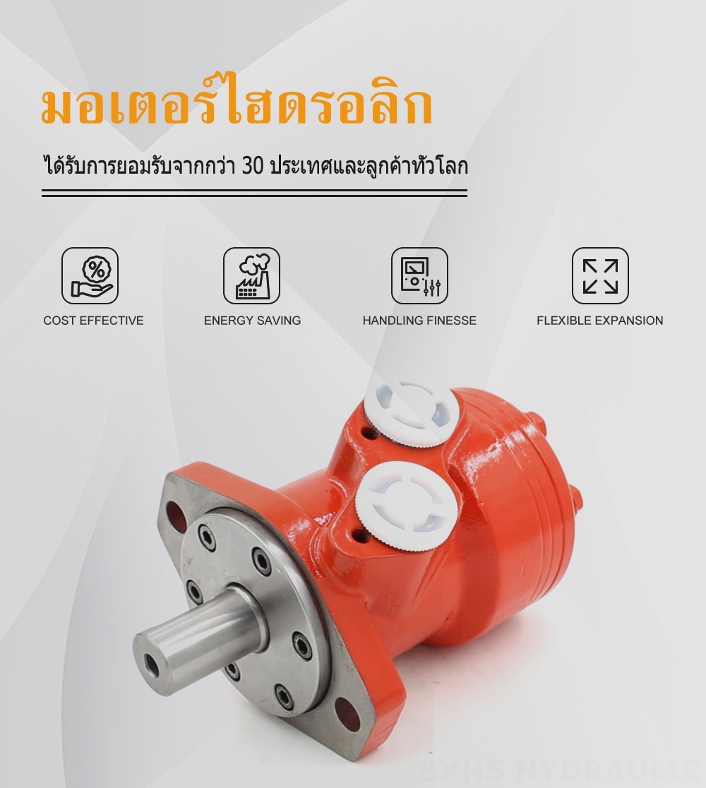 มอเตอร์ไฮดรอลิกแบบไซคลอยด์ BMR_Cycloid Hydraulic Motor-3 80 ซีซี/รอบ 53 ลิตร/นาที มอเตอร์ไฮดรอลิก